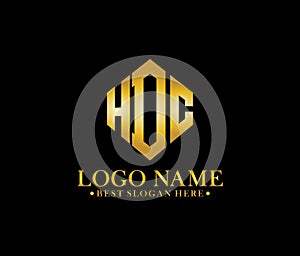 HDC Diamond Alphabet Logo Design Concept