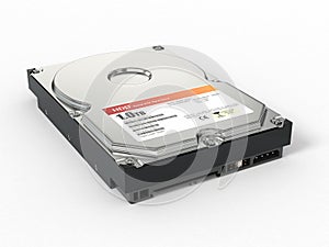 HDD. ATA Hard disk drive. 3d photo