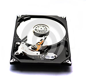 HDD disk on white background