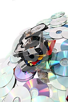 Hdd, floppy, dvd and cd-rom data background