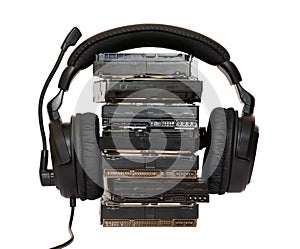 HDD with headphones