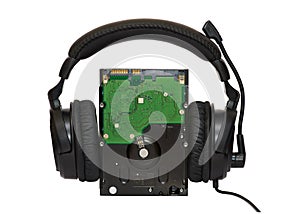 HDD with headphones