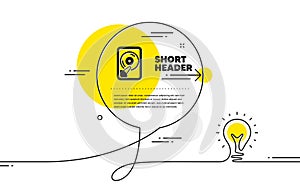 Hdd icon. Computer memory component sign. Data storage. Vector