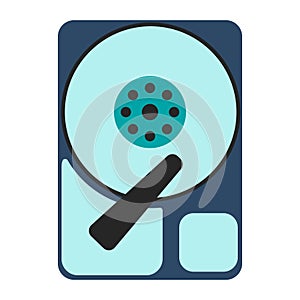 HDD icon. Flat Vector illustration on white background