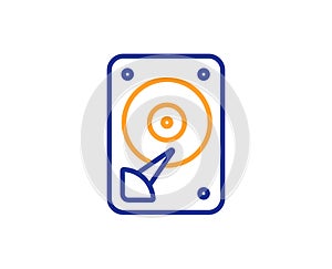 HDD icon. Hard disk storage sign. Vector