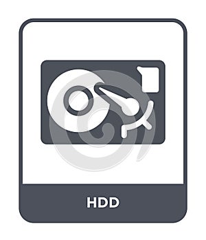 hdd icon in trendy design style. hdd icon isolated on white background. hdd vector icon simple and modern flat symbol for web site