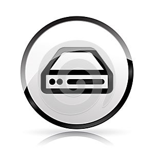 Hdd icon on white background