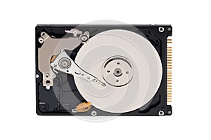 HDD. Open Hard Disk on white background