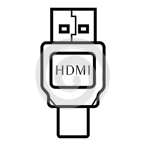 HDMI cable icon vector illustration
