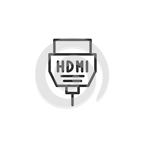 HDMI cable line icon