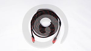 HDMI Display cable on white background