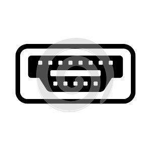 HDMI cable plug vector icon illustration