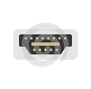 HDMI cable plug vector icon illustration