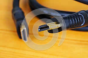 HDMI cable and plugs.