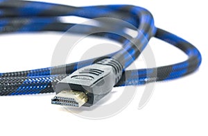 HDMI cable on a white background