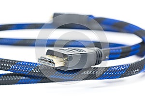 HDMI cable on a white background