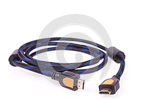 HDMI cable on a white background
