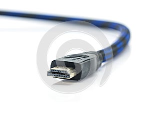 HDMI cable on a white background