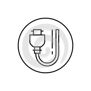 Hdmi, connector icon. Simple line, outline vector elements of connectors and cables icons for ui and ux, website or mobile