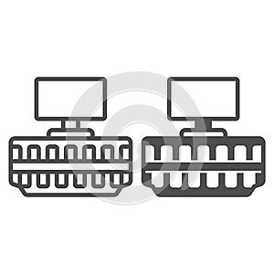 HDMI connector line and solid icon, TV accessories concept, HD Multimedia Interface connector vector sign on white