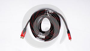 HDMI Display cable on white background