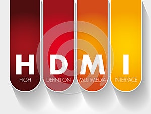 HDMI - High Definition Multimedia Interface acronym, technology concept background