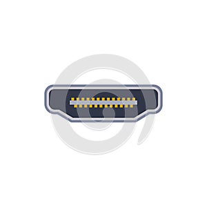 HDMI pc universal connector icon. Vector graphic illustration of Port in flat style.