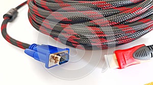 HDMI to VGA cable connector for video conversion.