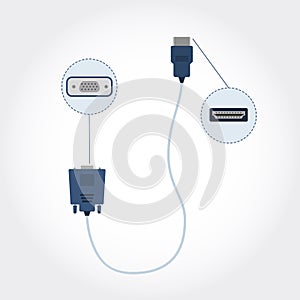 HDMI and VGA cable