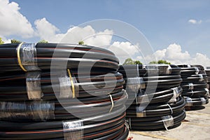 HDPE pipe rolls photo