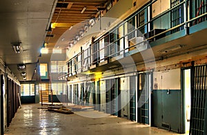 HDR of Abandoned Prison Cell Block