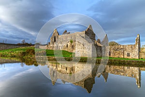 HDR of Askeaton Friary with reflection