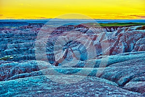 HDR Badlands Sunset