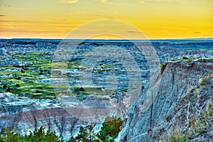 HDR Badlands Sunset
