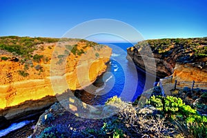 HDR of cliffs and bay