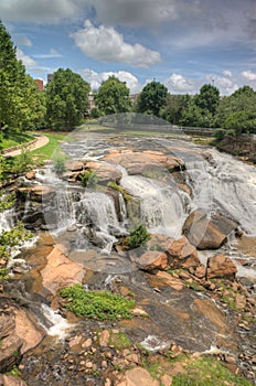 HDR Falls Park on The Reedy River