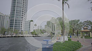 HDR footage Las Olas Riverwalk Fort Lauderdale FL 4k 2024