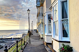 HDR of houses by the sea in England