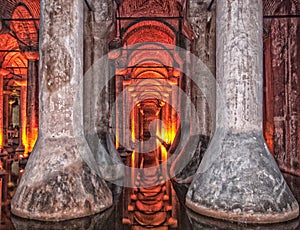 Basilica cistern HDR photo