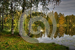 HDR image of lake shore