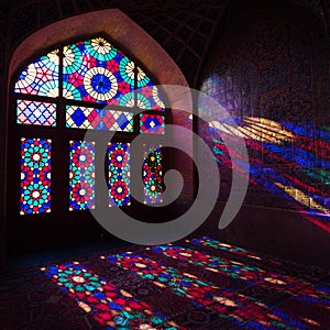 HDR of Nasir al-Mulk Mosque in Shiraz, Iran