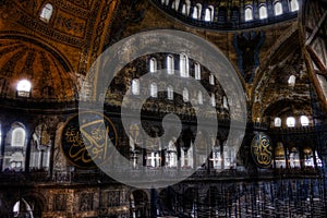 HDR photo of the Hagia Sophia (Ayasofya) interior