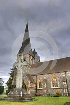 HDR photo of old church in England