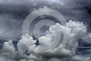 HDR stylized multilayered storm clouds photo