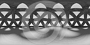 HDRI environment map, abstract spherical indoor panorama background, light source render 3d equirectangular illustration