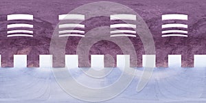 HDRI environment map, modern industrial abstract spherical indoor panorama background, light source rendering 3d equirectangular