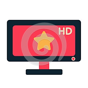 HDTV flat illustration