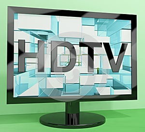 HDTV Monitor Representing High Definition