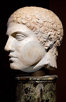 Head of an ancient Greek statue