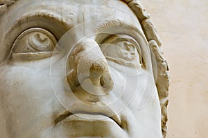 Head of ancient statue photo